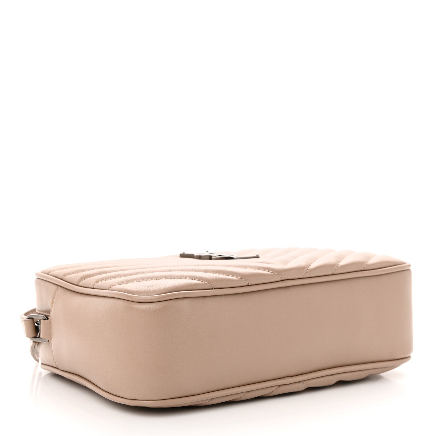 Saint Laurent Calfskin Matelasse Monogram Lou Camera Bag Dark Beige 4 of 11
