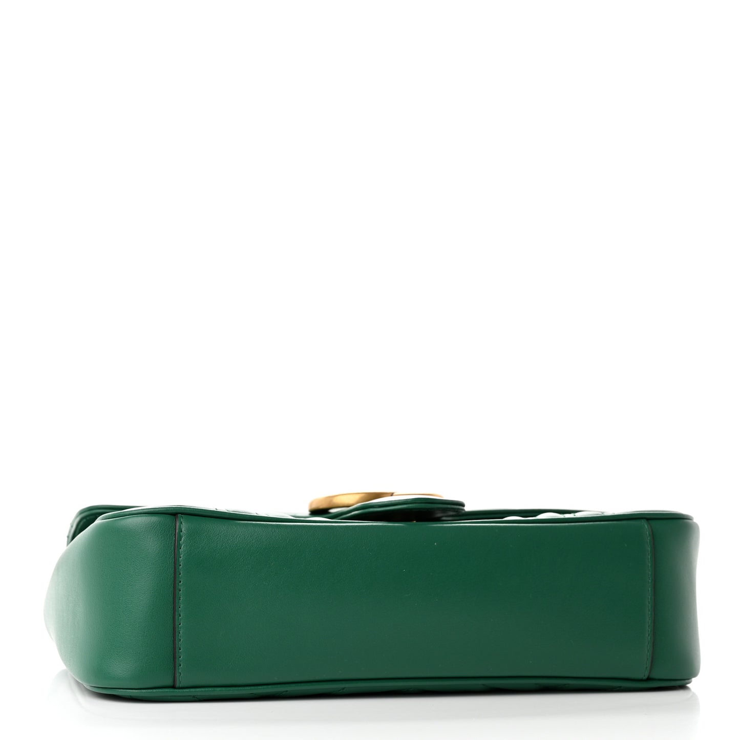 Calfskin Matelasse Small GG Marmont Shoulder Bag Emerald Green