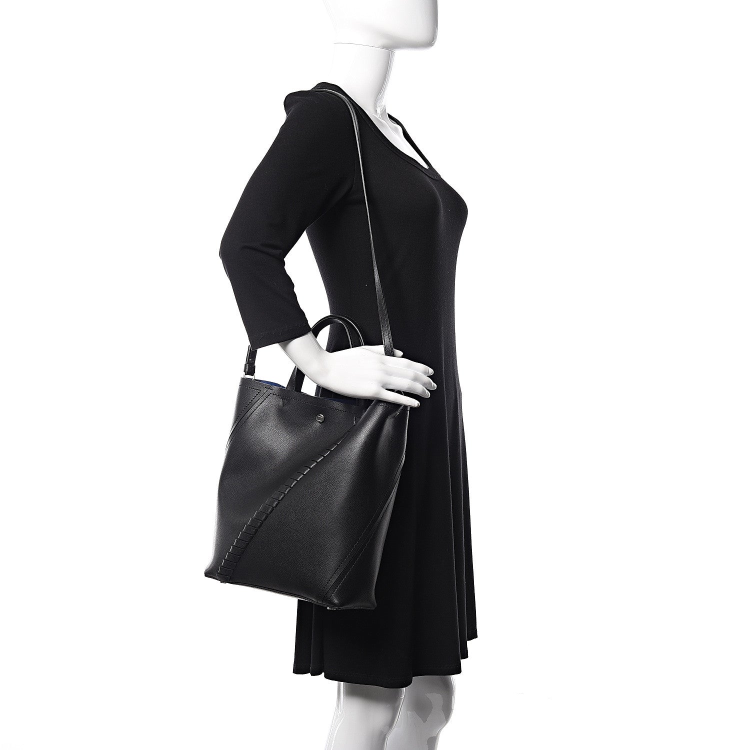 Proenza Schouler Calfskin Hex Tote Black 2 of 9
