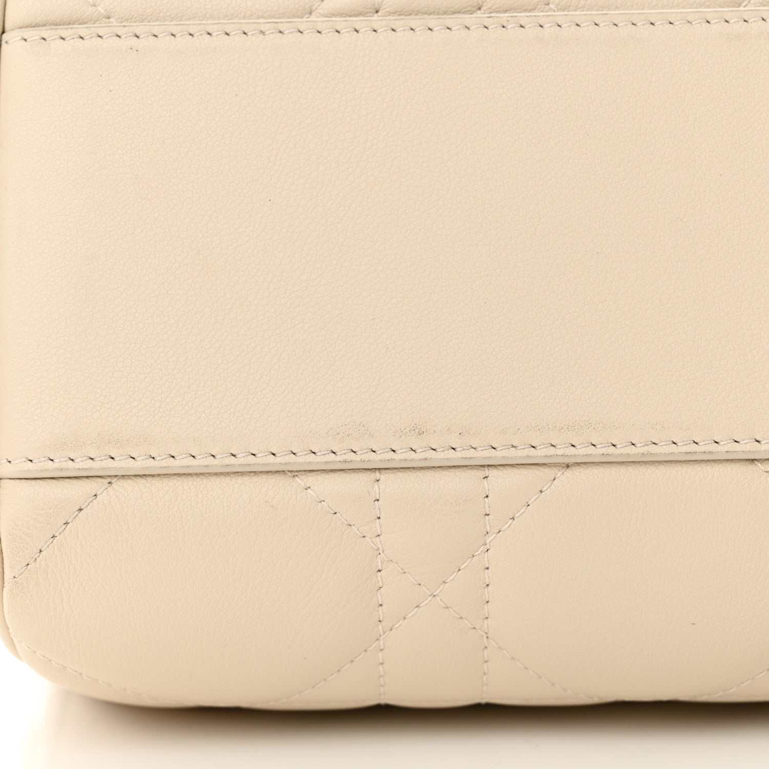 Christian Dior Calfskin Macrocannage Groove 20 Bag Dusty Ivory 11 of 13