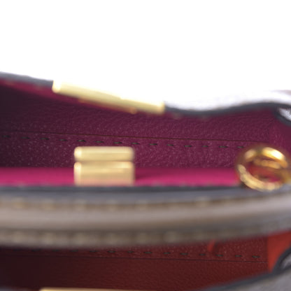 Fendi Cuoio Romano Selleria Medium Peekaboo Iconic Essentially Satchel Fango Papavero Fuxia 5 of 11