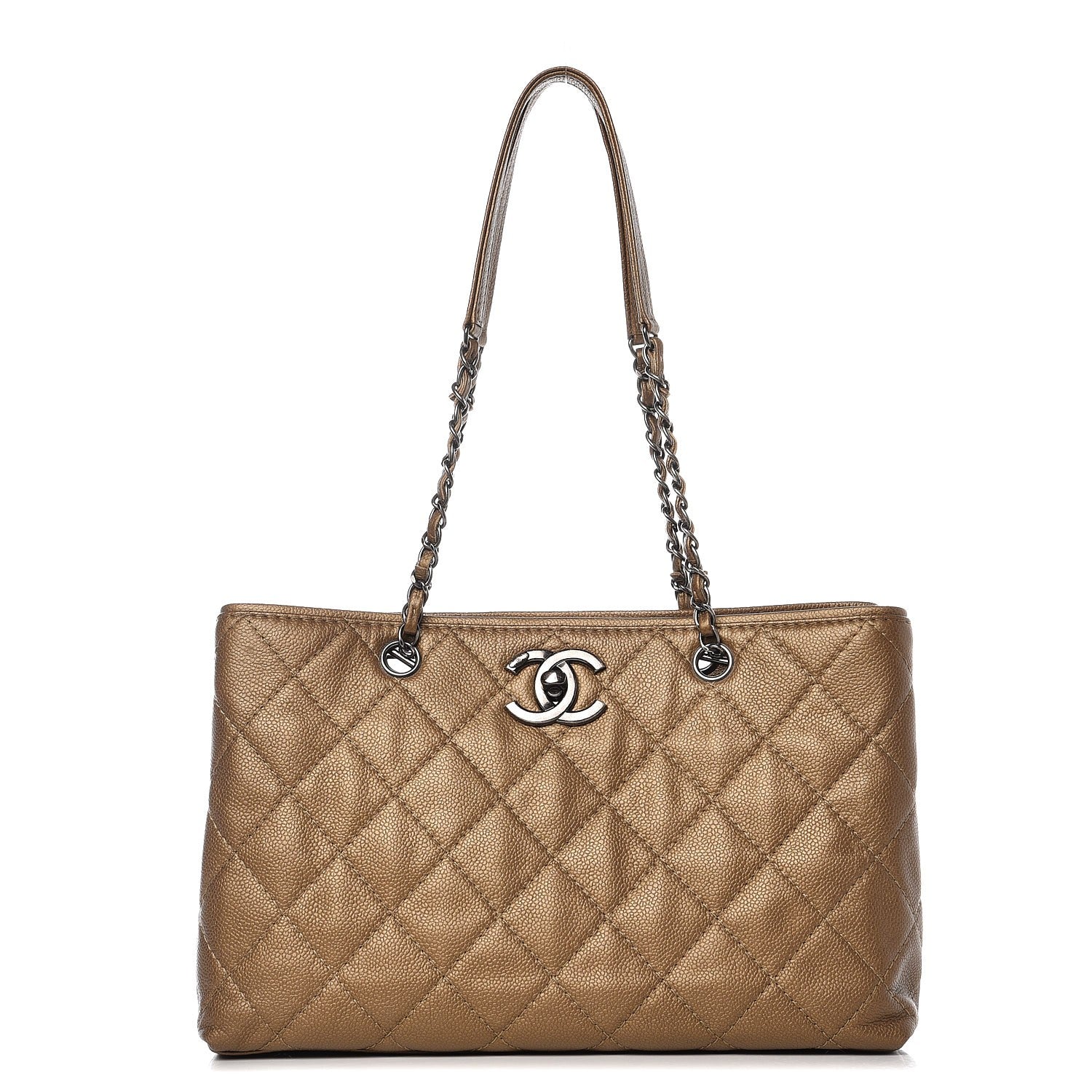 Chanel Metallic Caviar Medium Be Caviar Tote Bronze 1 of 7