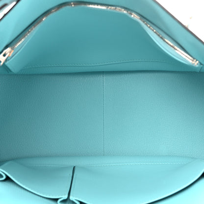 Hermes Taurillon Clemence Jypsiere 34 Bleu Atoll 5 of 14
