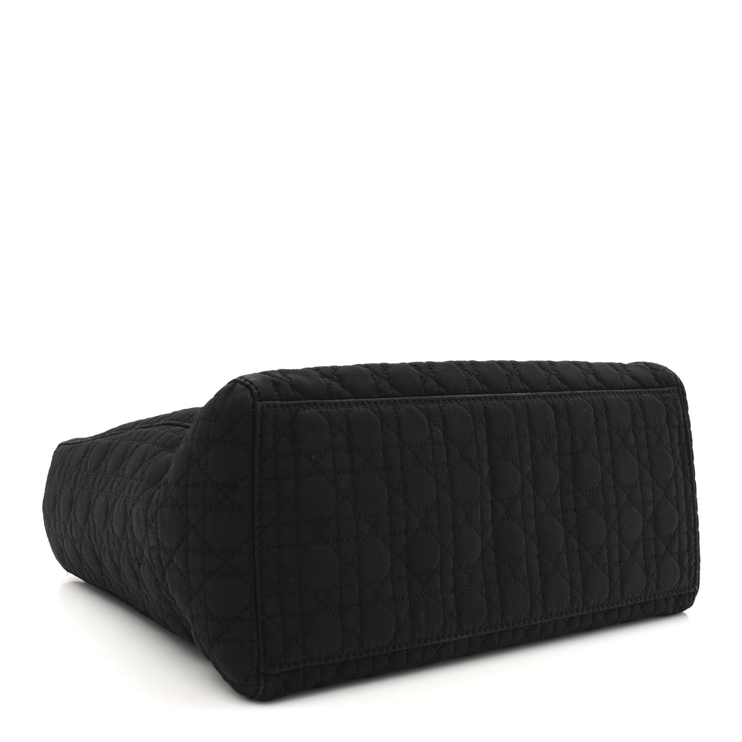 Nylon Cannage Medium Lady Dior Black