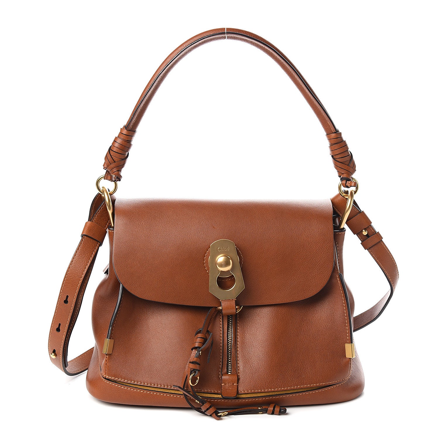 Chloe Calfskin Small Owen Flap Bag Caramel 1 of 8