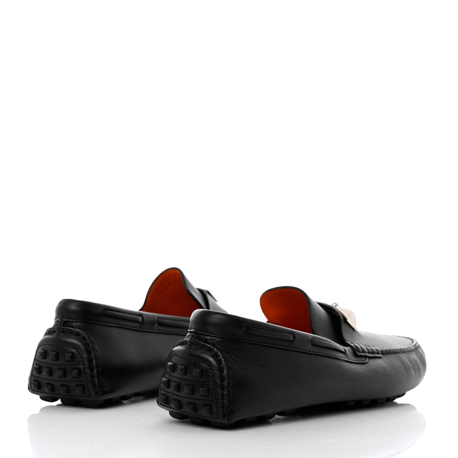 Hermes Supple Calfskin Mens Irving Driving Moccasin Loafers 42 Black 4 of 11
