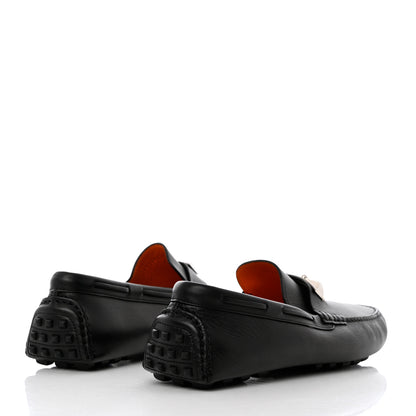 Hermes Supple Calfskin Mens Irving Driving Moccasin Loafers 42 Black 4 of 11