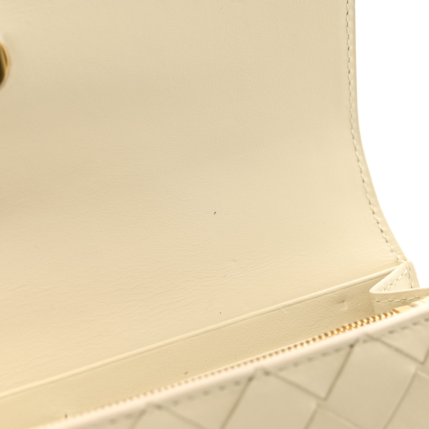 Nappa Intrecciato Andiamo Large Flap Wallet White