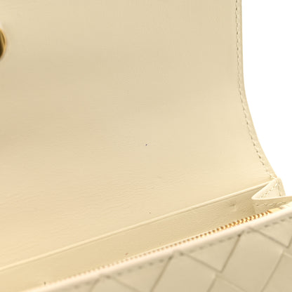 Bottega Veneta Nappa Intrecciato Andiamo Large Flap Wallet White 9 of 13