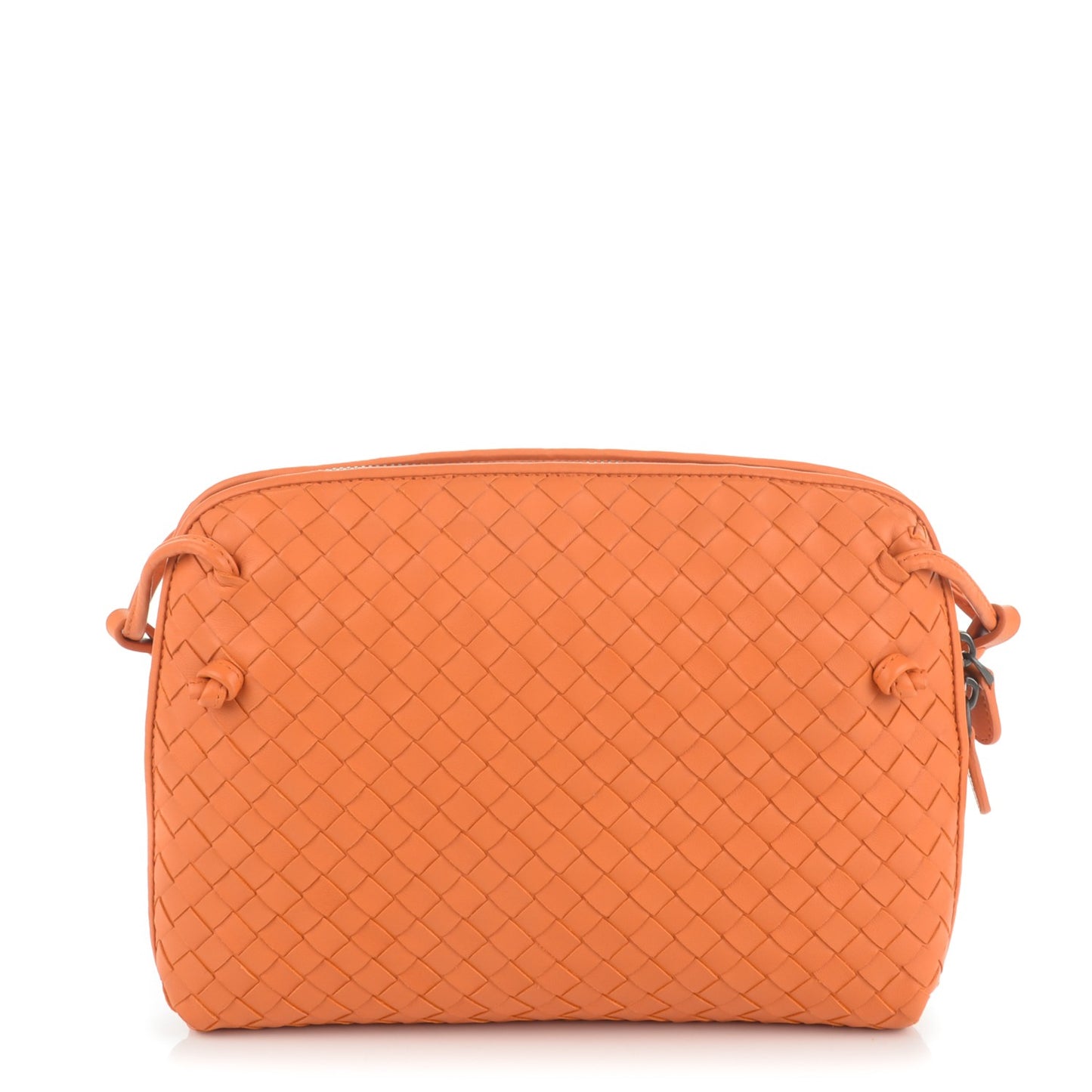 Nappa Intrecciato Pillow Crossbody Messenger Persimmon