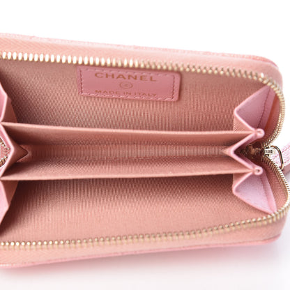 Chanel Iridescent Caviar Quilted Zip Coin Purse Pink 5 of 8