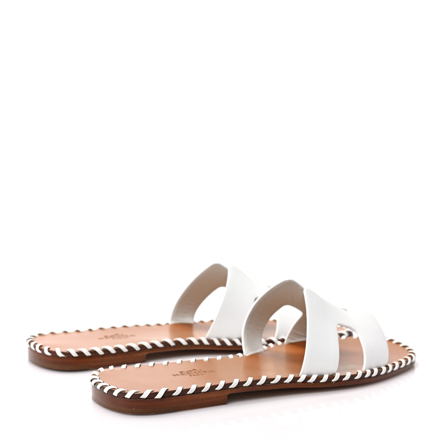 Calfskin Braided Oran Sandals 36.5 White
