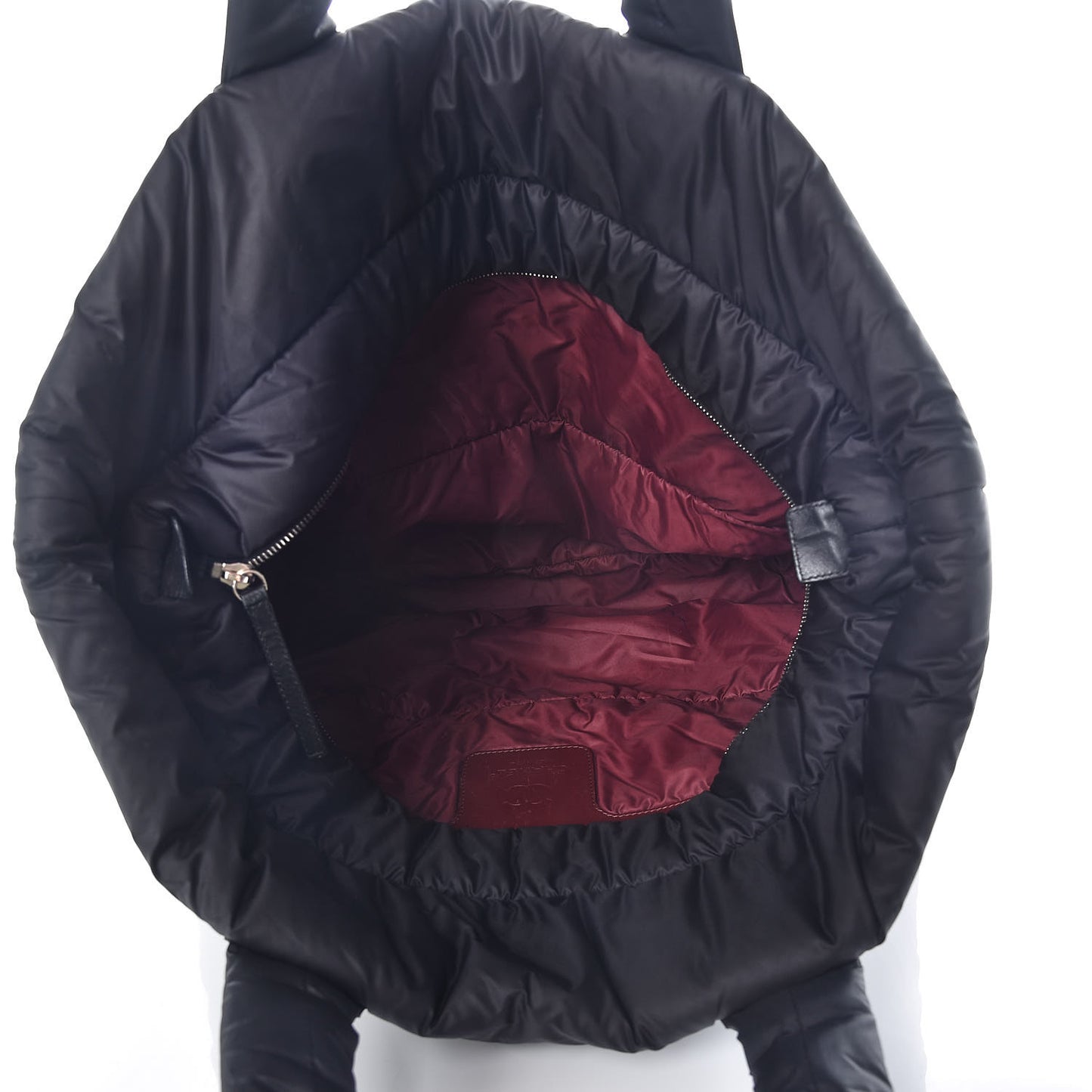 Nylon Quilted Large Coco Cocoon Tote Black