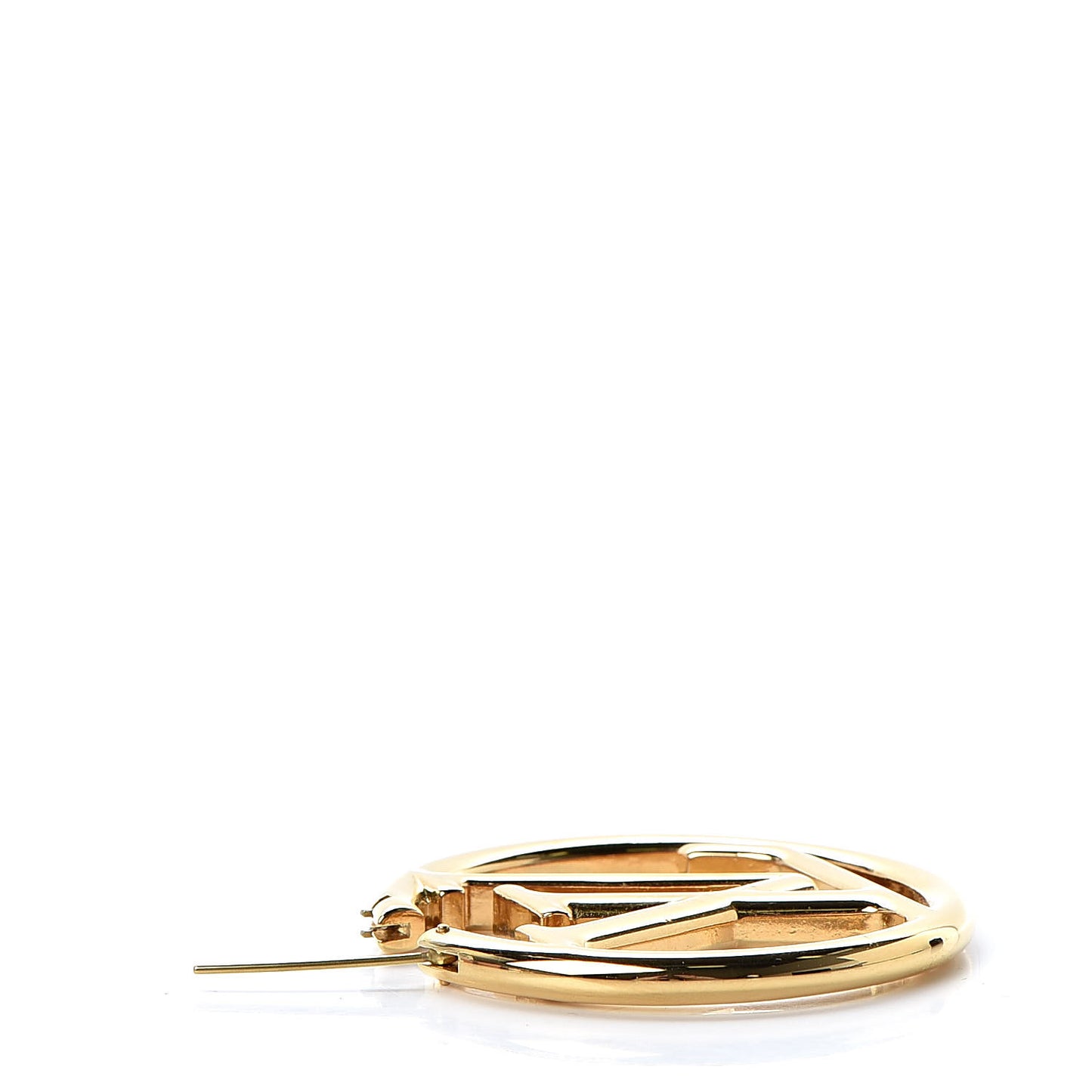 Metal Louise Hoop Earrings Gold
