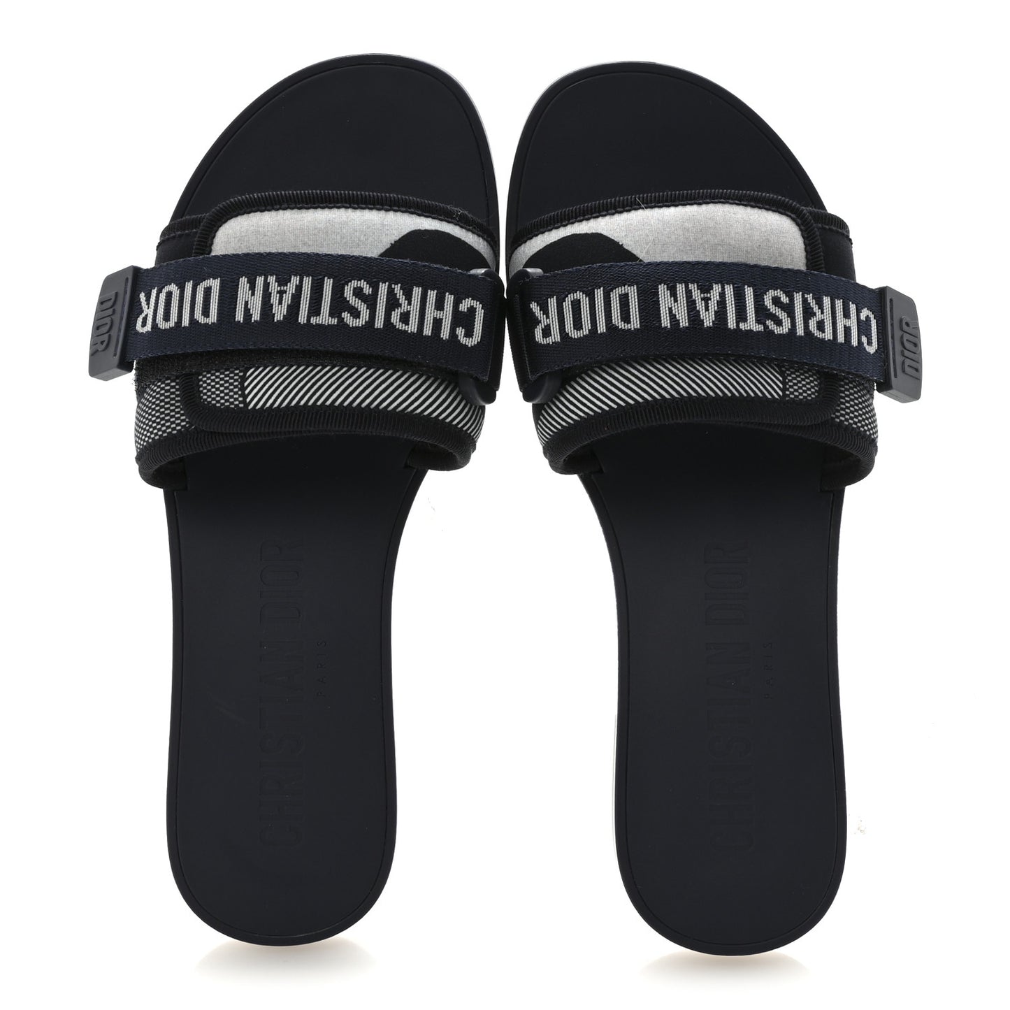 Technical Stretch Fabric Camouflage Dio(r)evolution Slide Sandals 37 Deep Blue