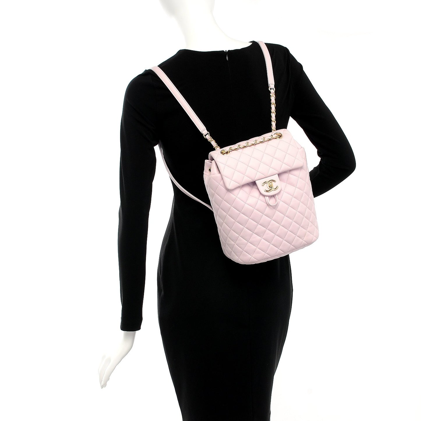 Lambskin Quilted Small Urban Spirit Backpack Light Pink