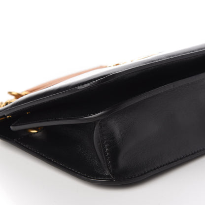 Fendi Vitello Glacier Karligraphy Pocket Shoulder Bag Black Gingerbread 8 of 11