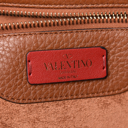 Valentino Garavani Grained Calfskin Rockstud Shoulder Tote Bright Cognac 6 of 9