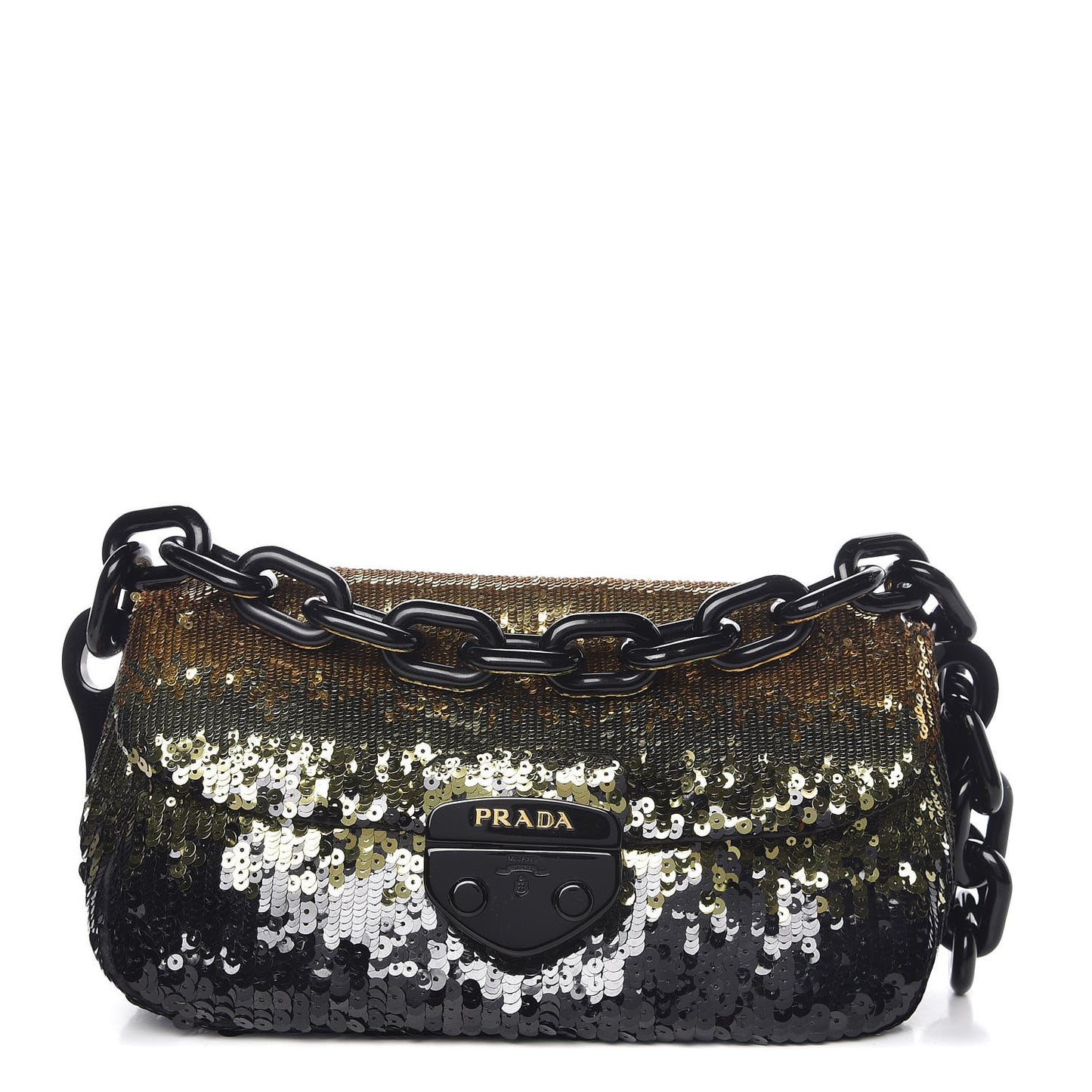 Sequin Resin Pochette Clutch Multicolor