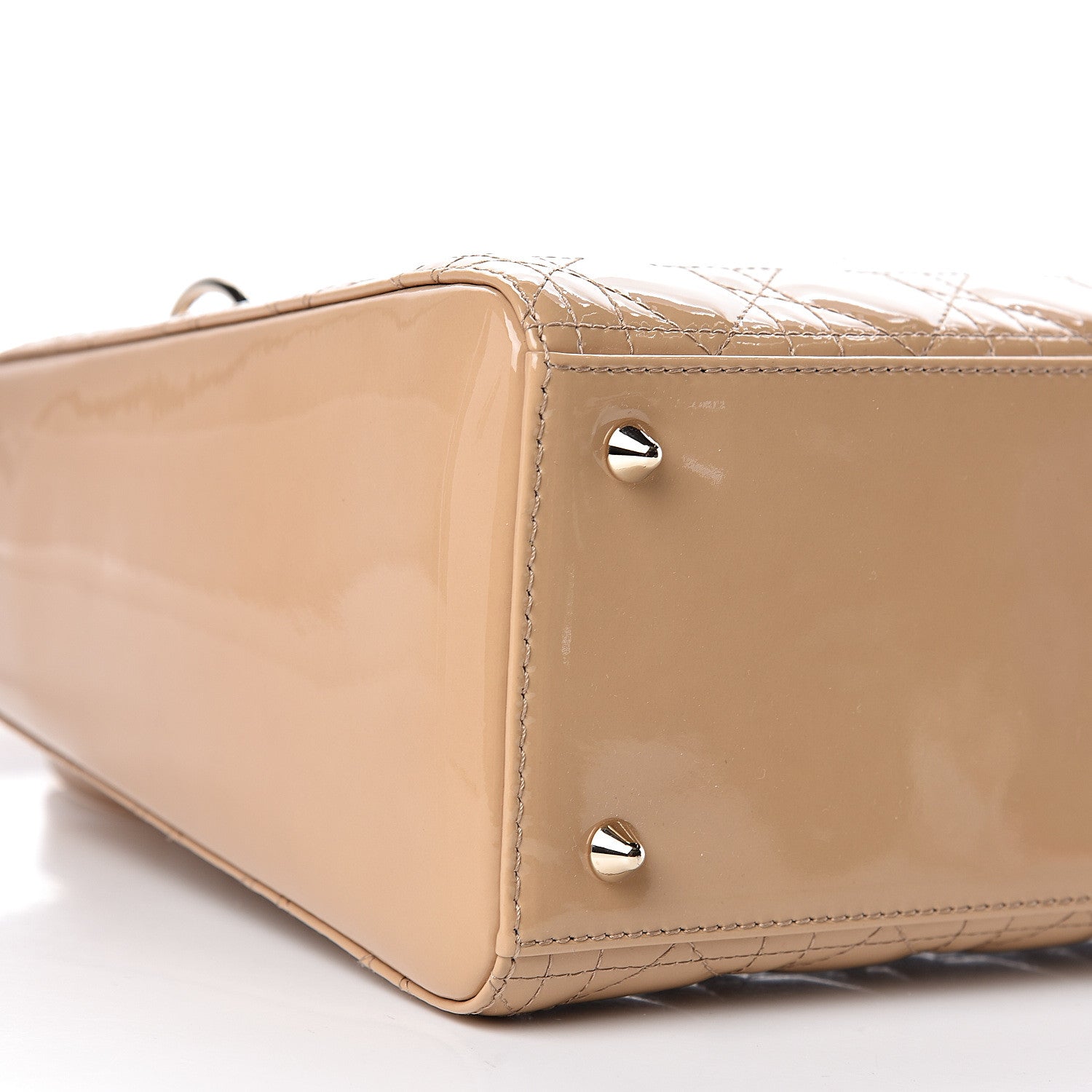Christian Dior Patent Cannage Medium Lady Dior Beige 9 of 11