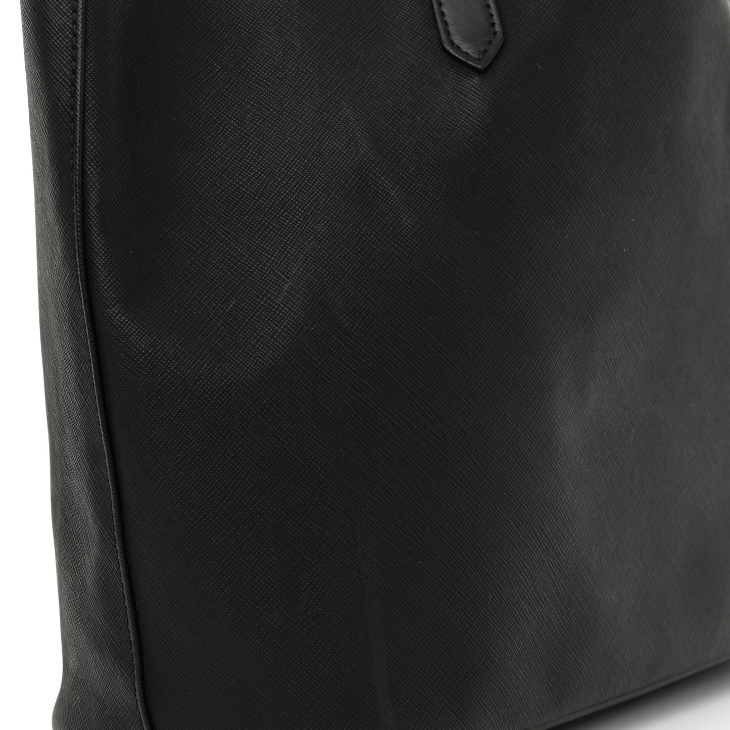 Coated Canvas Medium Antigona Tote Black