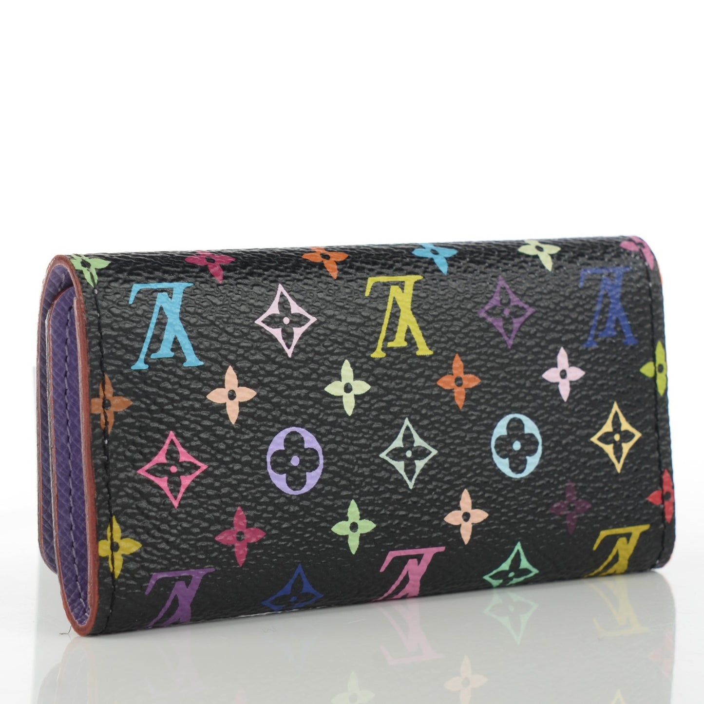 Monogram Multicolor Multicles 4 Key Holder Black Violet