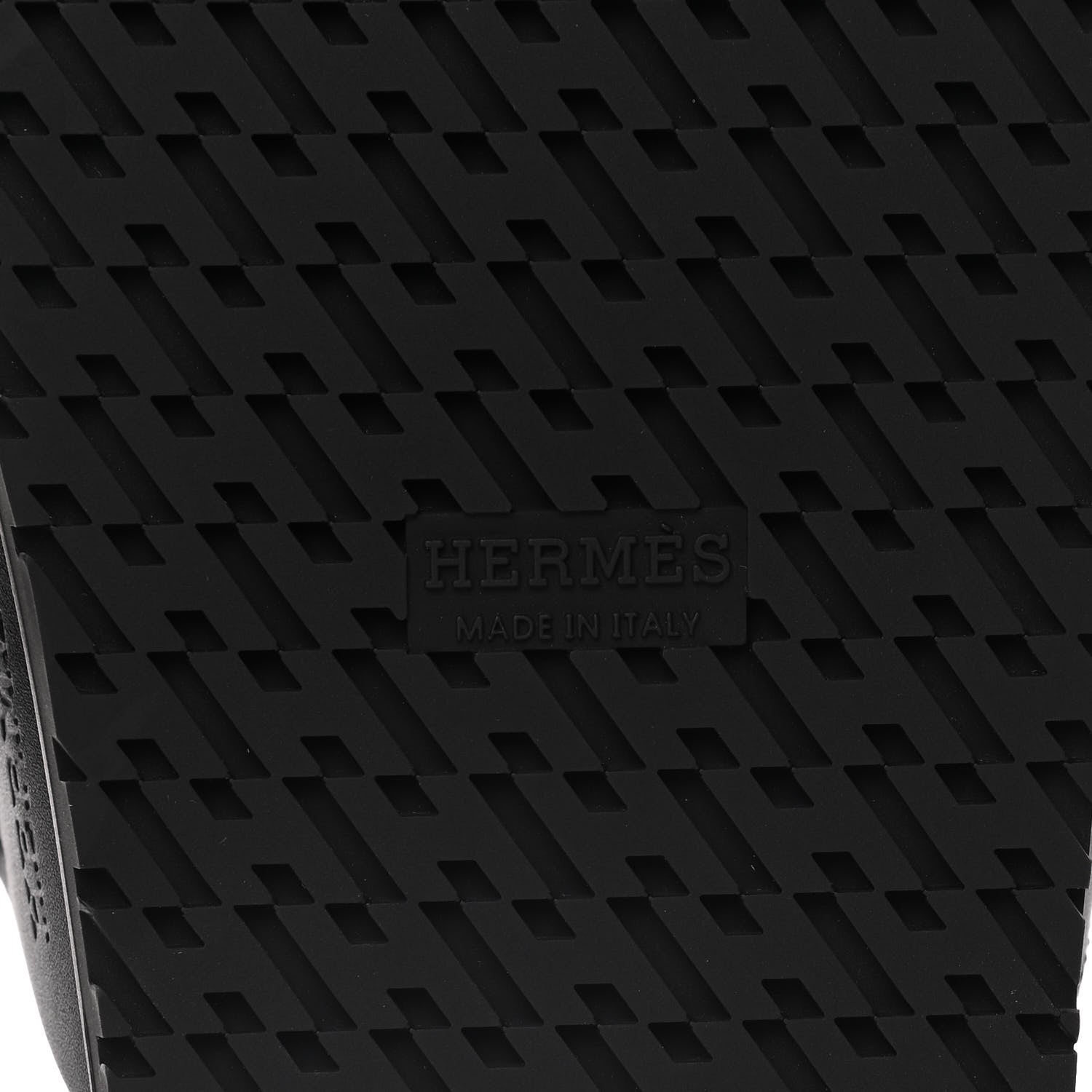 Hermes Calfskin Womens Chypre Sandals 36.5 Black 6 of 12