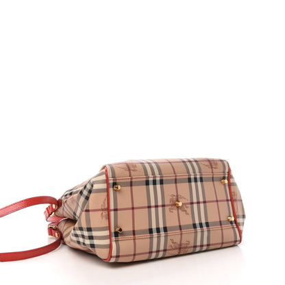 Burberry Haymarket Check Small Canterbury Tote Red 4 of 15