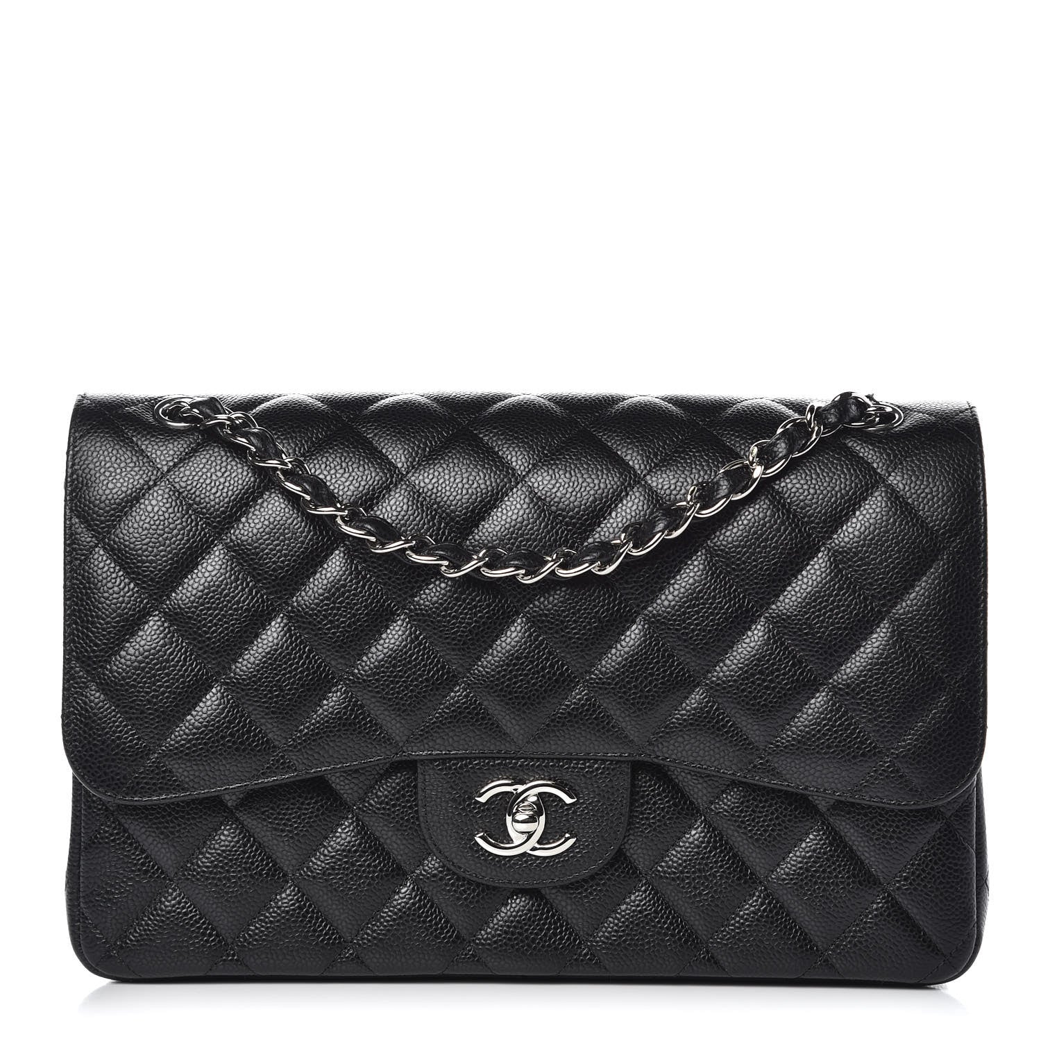 Chanel Caviar Quilted Jumbo Double Flap Black 1 of 10