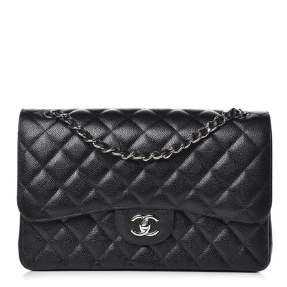 Chanel Caviar Quilted Jumbo Double Flap Black 1 of 10