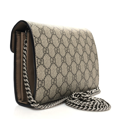 Gucci GG Supreme Monogram Mini Dionysus Chain Wallet Beige Taupe 3 of 14