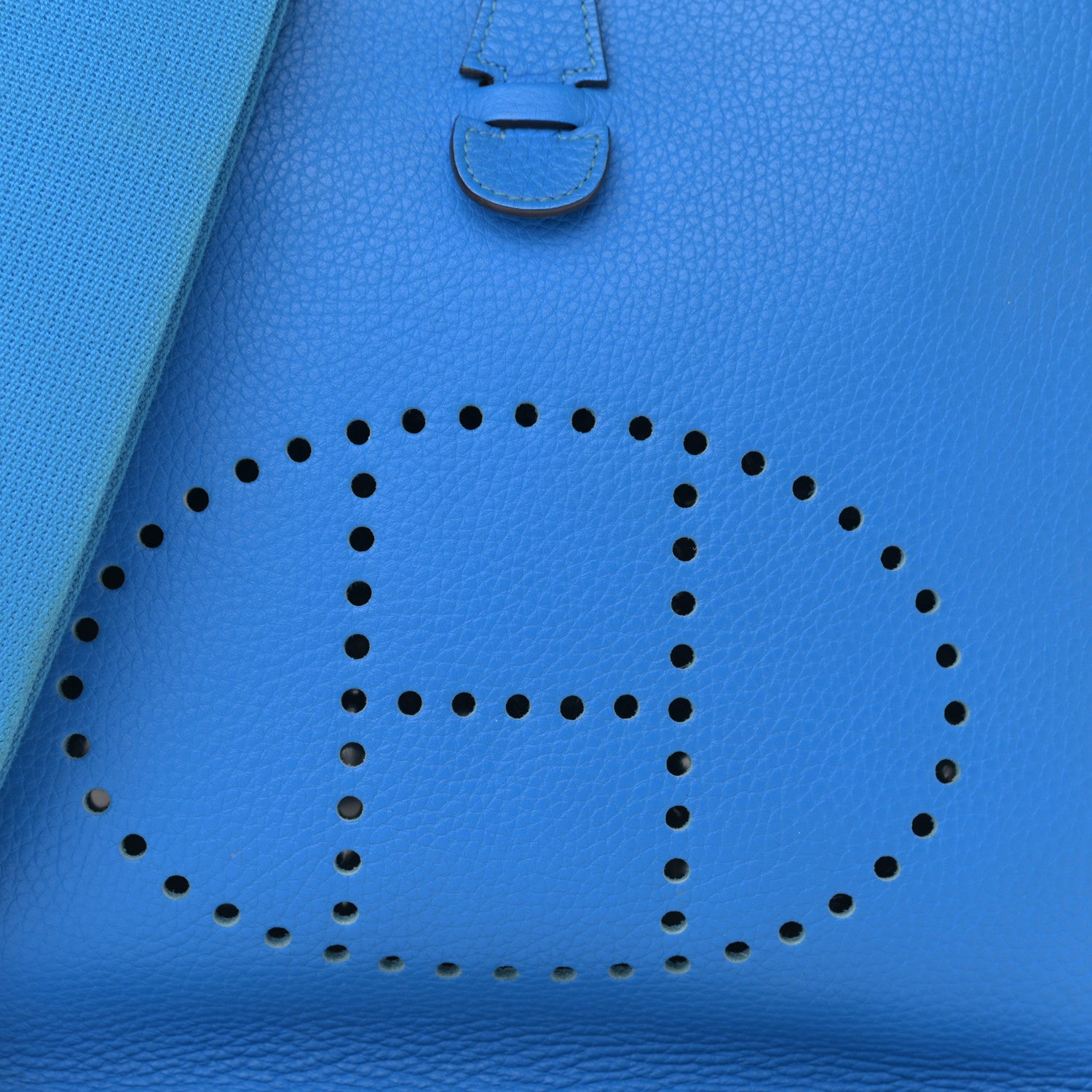 Hermes Taurillon Clemence Evelyne III PM Bleu Hydra 8 of 11