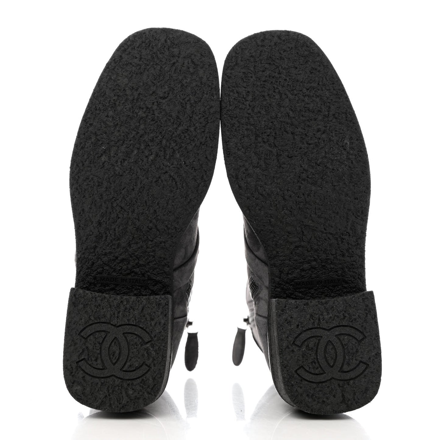 Suede Calfskin Cap Toe Short Boots 35 Dark Grey Black