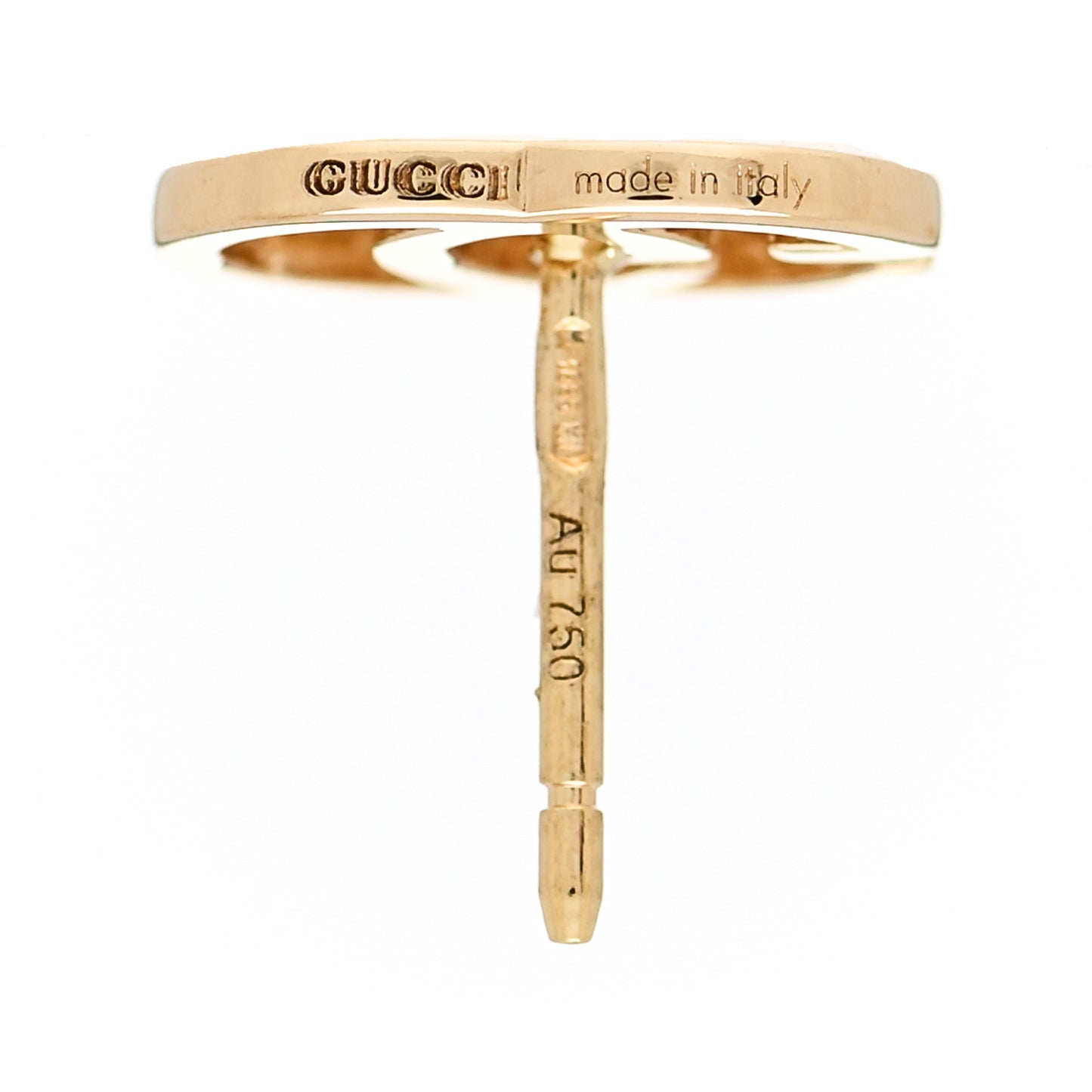 18K Yellow Gold GG Tissue Stud Earrings