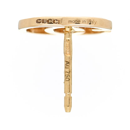 Gucci 18K Yellow Gold GG Tissue Stud Earrings 4 of 5