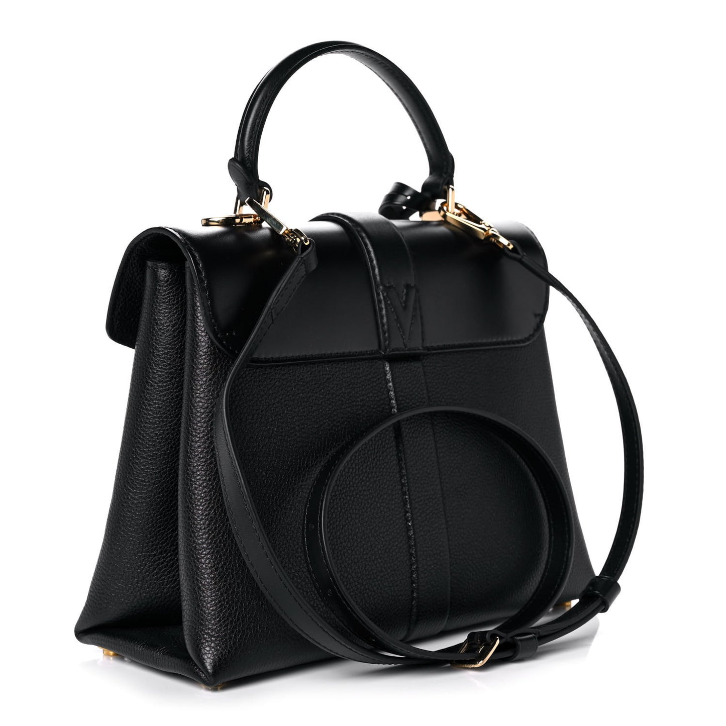 Grained Smooth Calfskin Rose Des Vents PM Black