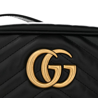 Gucci Calfskin Matelasse Small GG Marmont Chain Shoulder Bag Black 11 of 11