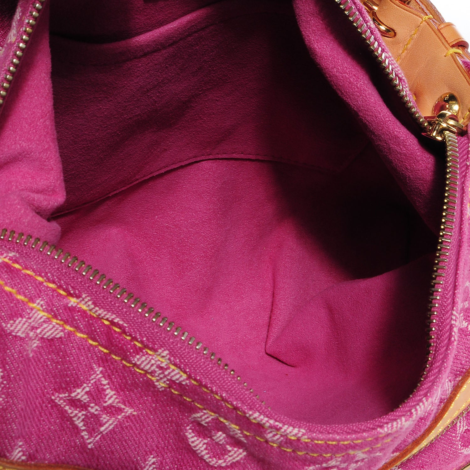 Louis Vuitton Denim Baggy PM Fuchsia 5 of 7