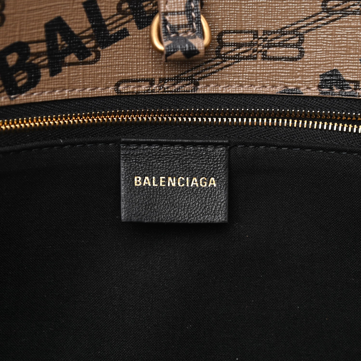 Balenciaga Coated Canvas BB Monogram Allover Logo Signature Tote Beige Brown Black 6 of 11
