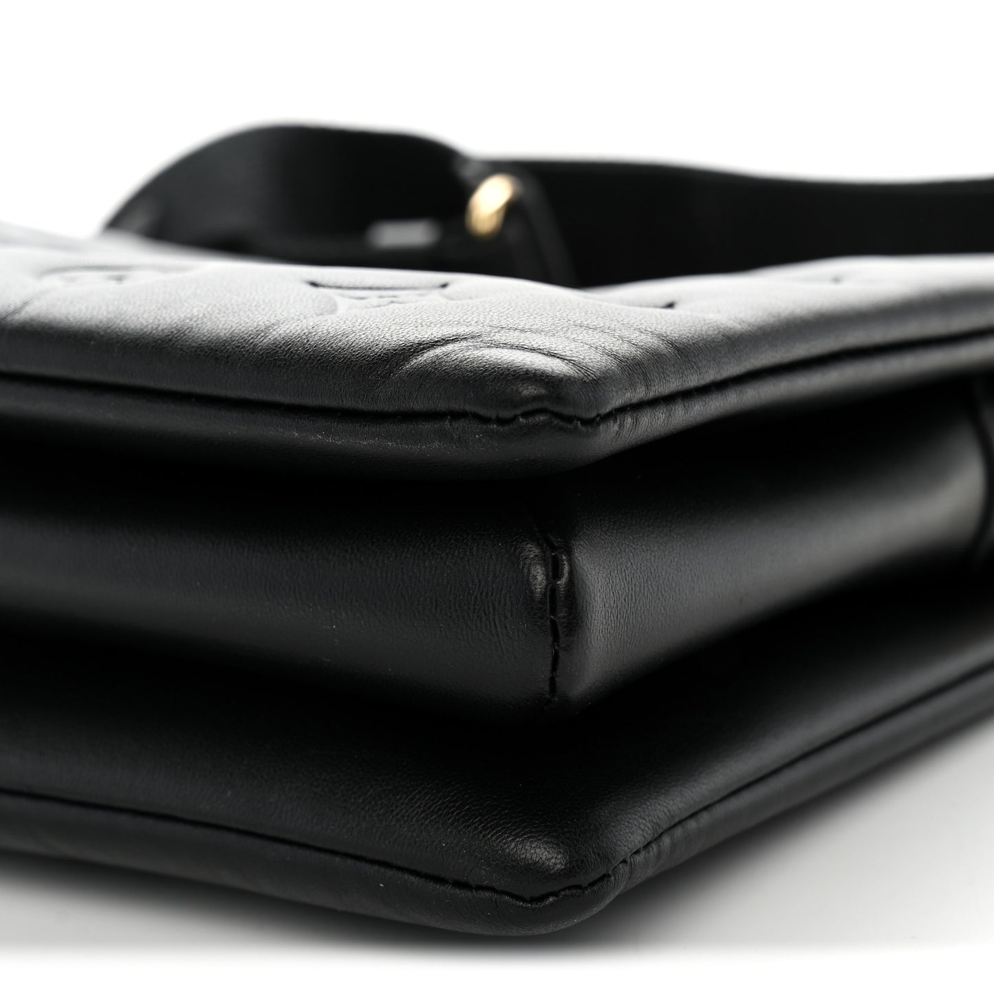 Lambskin Embossed Monogram Coussin PM Black