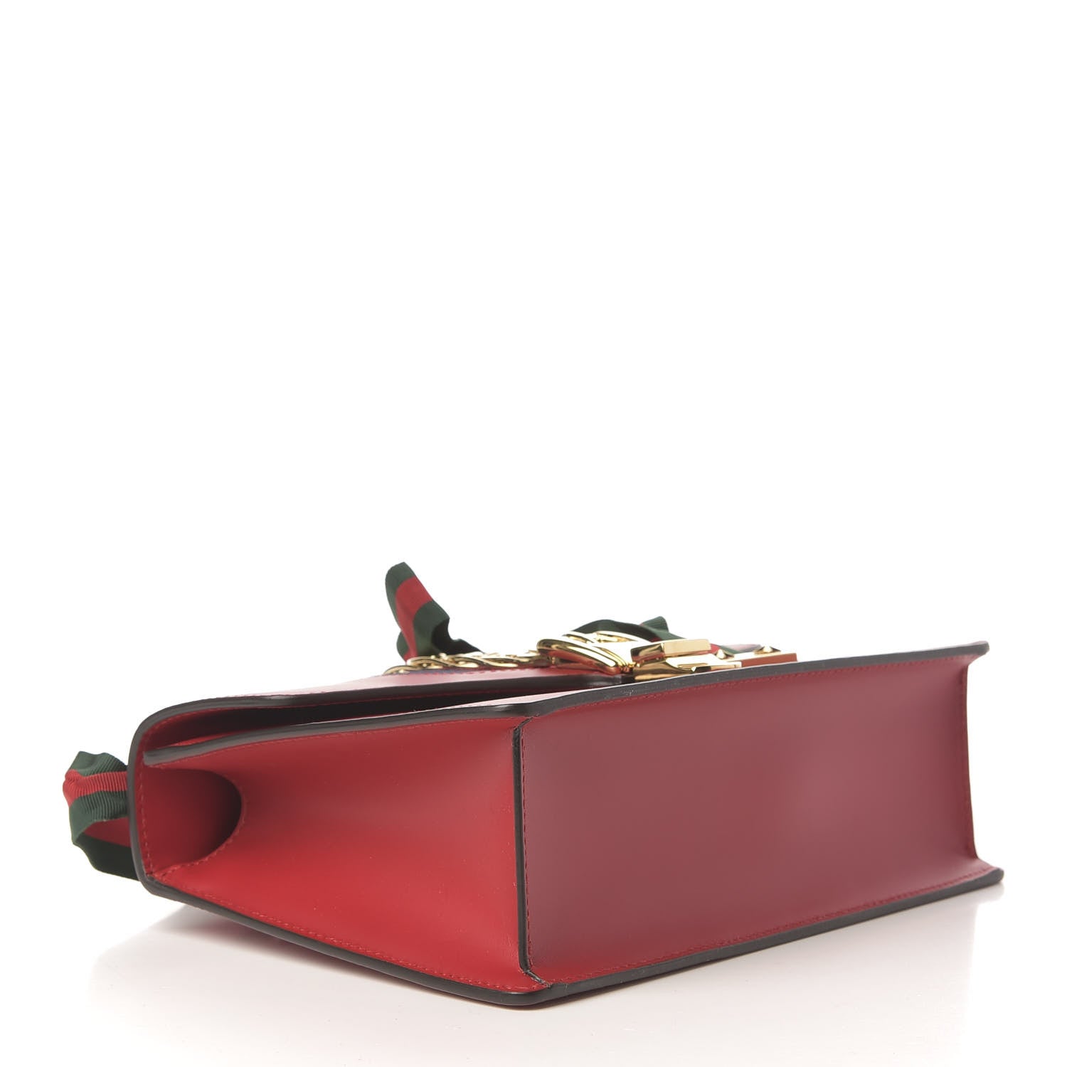 Gucci Calfskin Small Sylvie Shoulder Bag Hibiscus Red 3 of 8