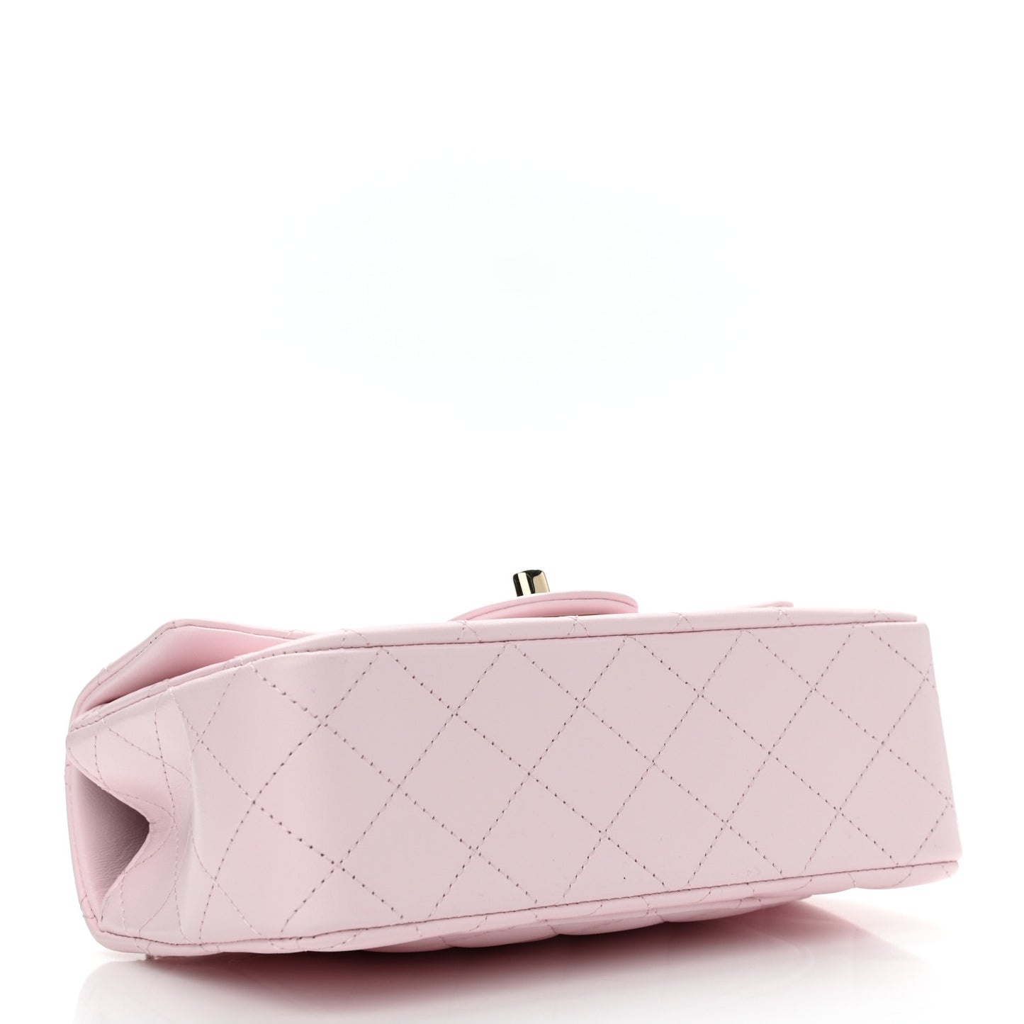 Lambskin Quilted Mini Top Handle Rectangular Flap Light Pink