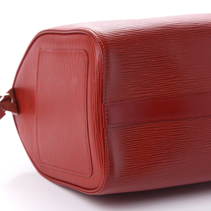 Louis Vuitton Epi Speedy 25 Castillan Red 6 of 9