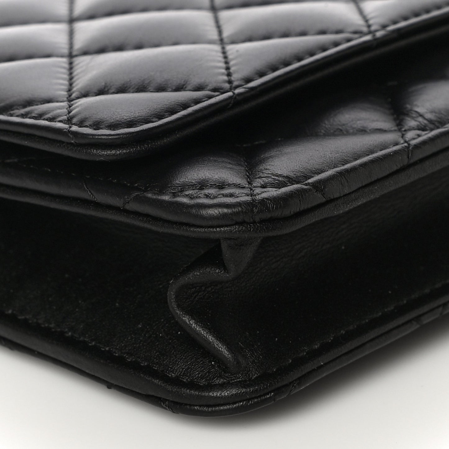 Aged Calfskin Quilted Reissue Wallet On Chain WOC Black