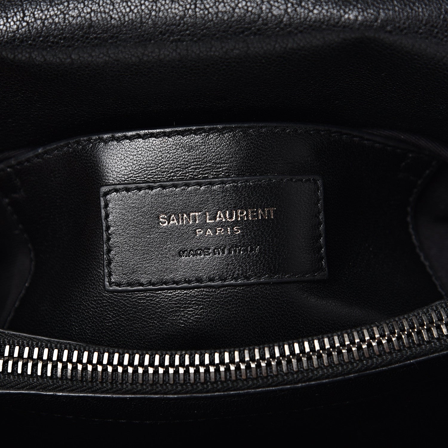 Saint Laurent Sheepskin Matelasse Chevron Monogram Medium College Bag Black 5 of 12