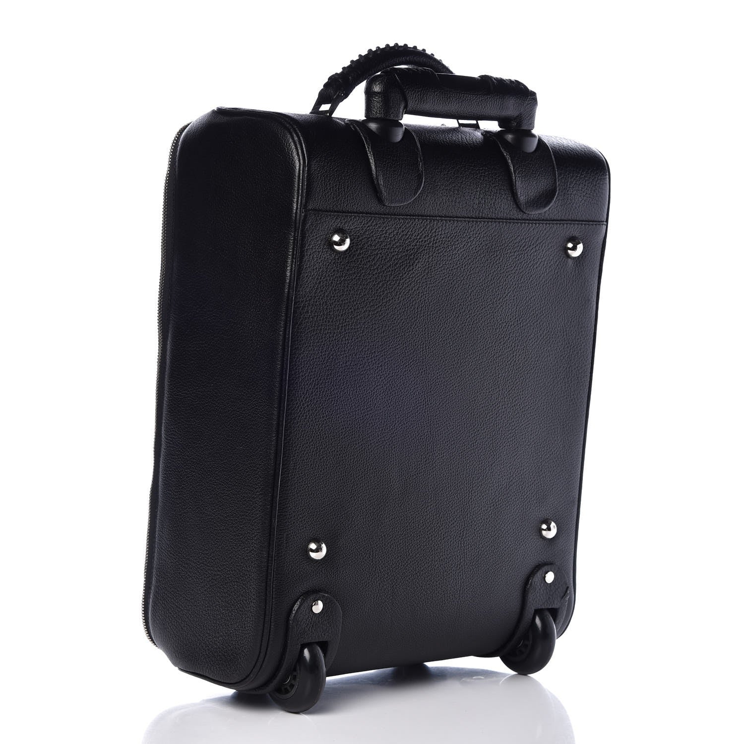 Balenciaga Grained Calfskin Classic Hardware Voyage Carry On Trolley Black 3 of 12