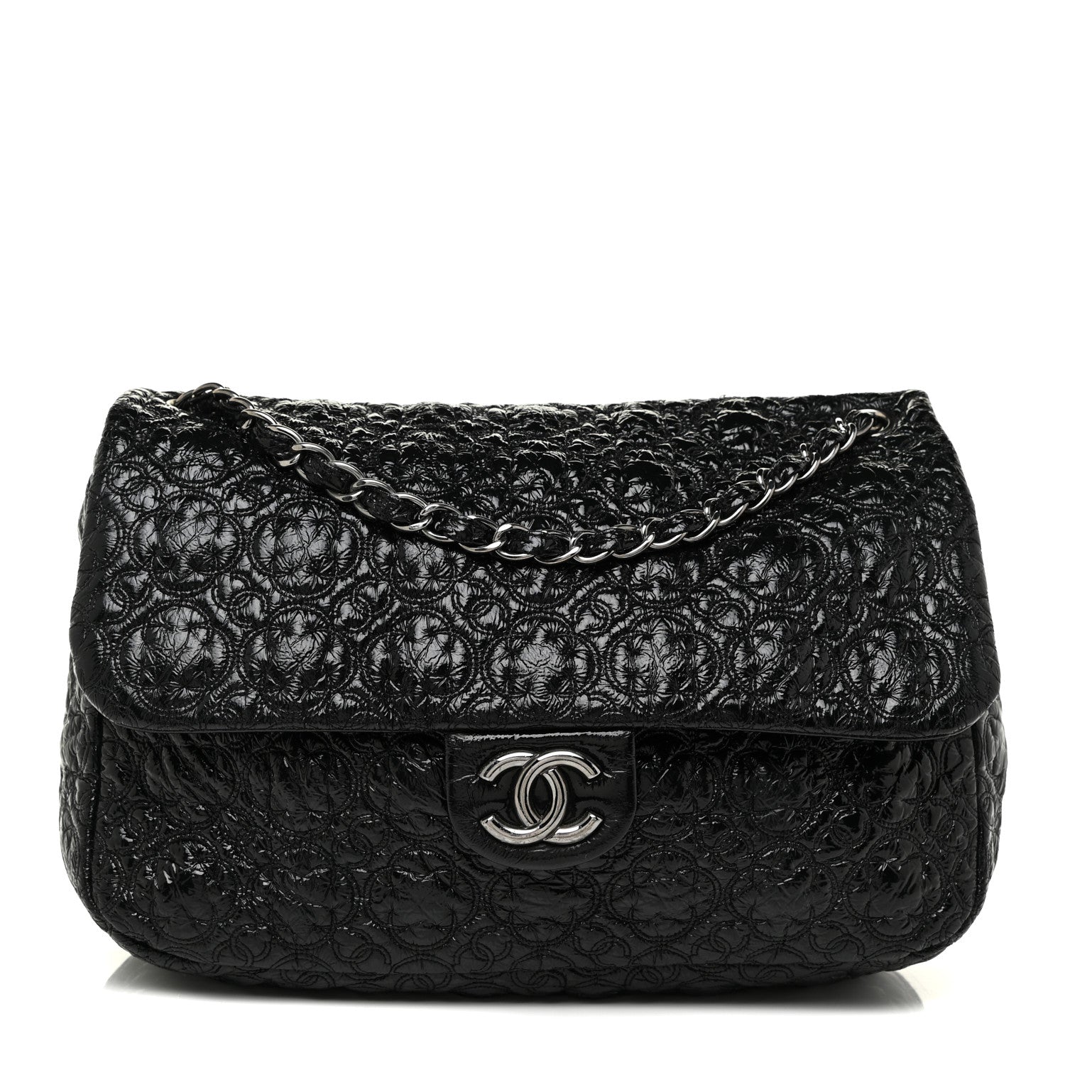 Chanel Vinyl Rock In Moscow Single Flap Black 1 of 18