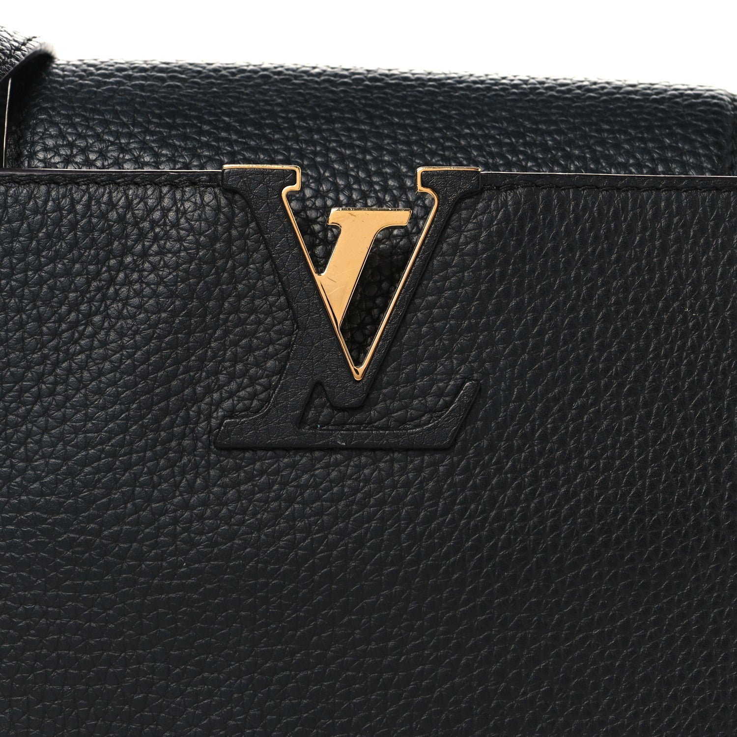 Louis Vuitton Taurillon Capucines PM Black 7 of 9