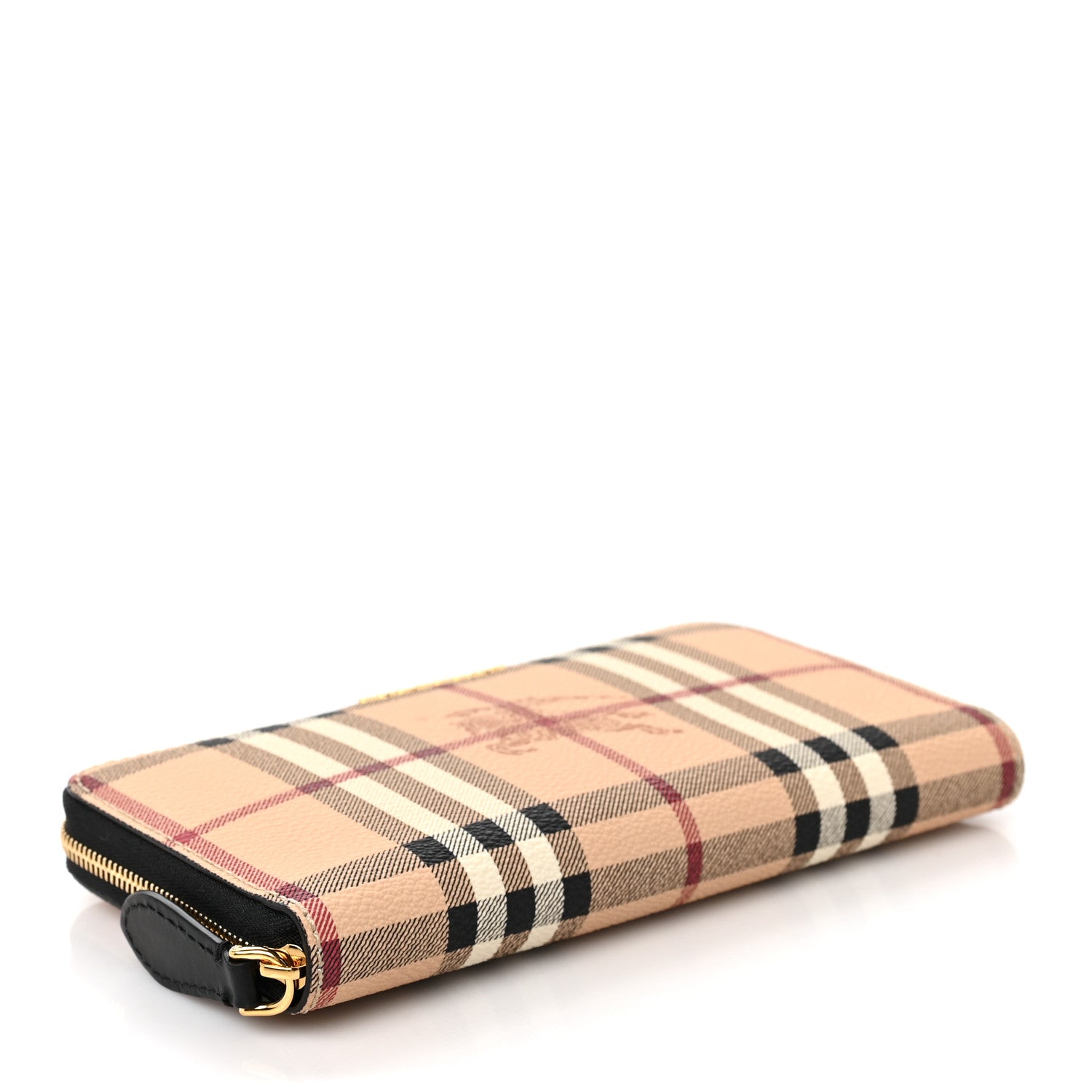 Burberry Haymarket Check Large Ziggy Zip Around Wallet Black 4 of 8
