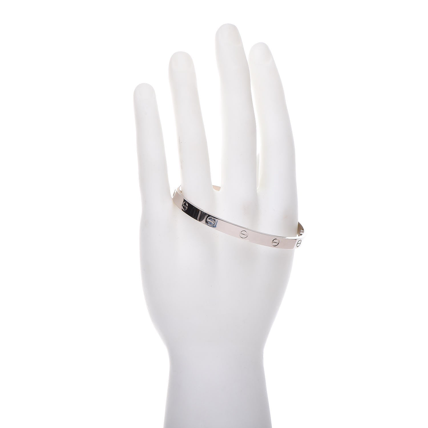 Cartier 18K White Gold LOVE Bracelet 21 2 of 7